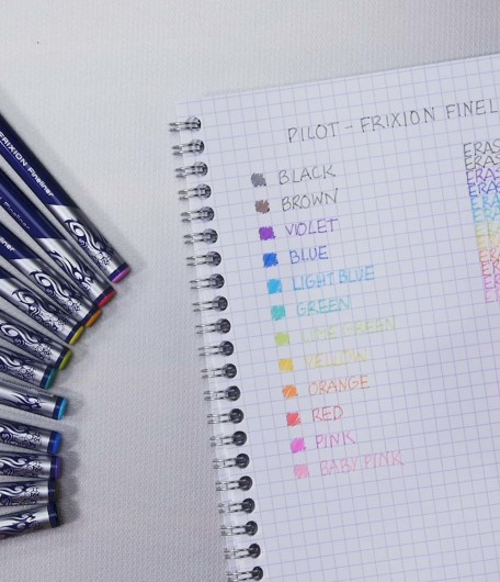 STYLO FEUTRE PILOT FRIXION FINELINER FIN NOIR EFFACABLE